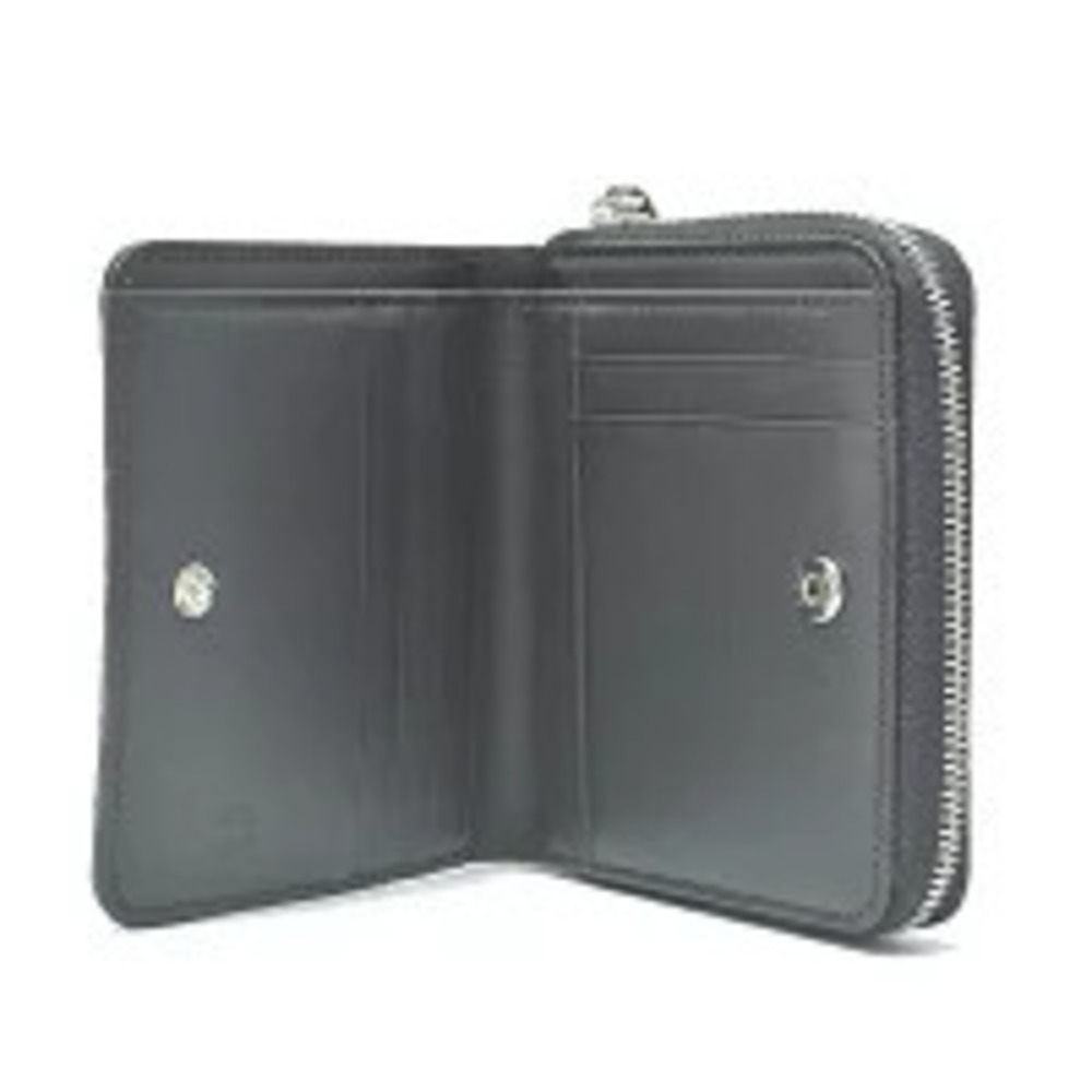Mcm Zippered Wallet Compact Black Leather Mys View 3